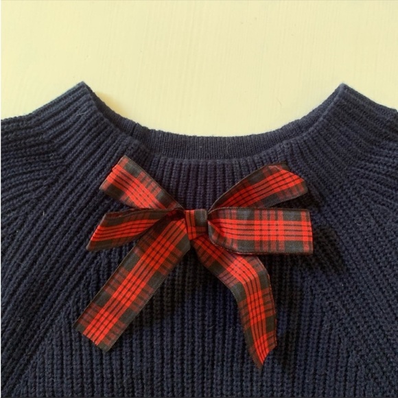 J.Crew Navy Blue Knit Bow Tie Sweater - Picture 11 of 13